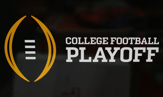 GLENDALE, AZ - DECEMBER 28: The college football playoff logo before the Fiesta Bowl college footba...