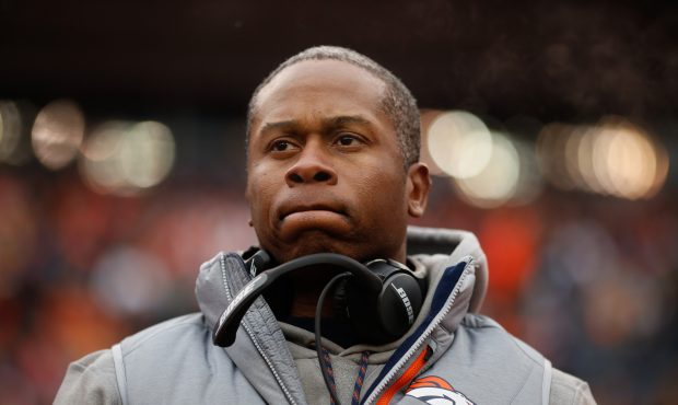Head coach Vance Joseph of the Denver Broncos looks on before the game against the Kansas City Chie...
