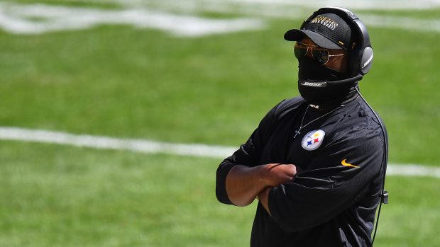 PITTSBURGH, PA - SEPTEMBER 20: Head coach Mike Tomlin of the Pittsburgh Steelers looks on during the first quarter against the Denver Broncos at Heinz Field on September 20, 2020 in Pittsburgh, Pennsylvania. (Photo by Joe Sargent/Getty Images)