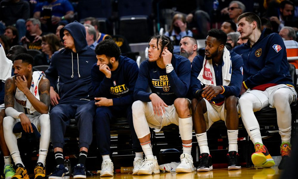 Nuggets bench...